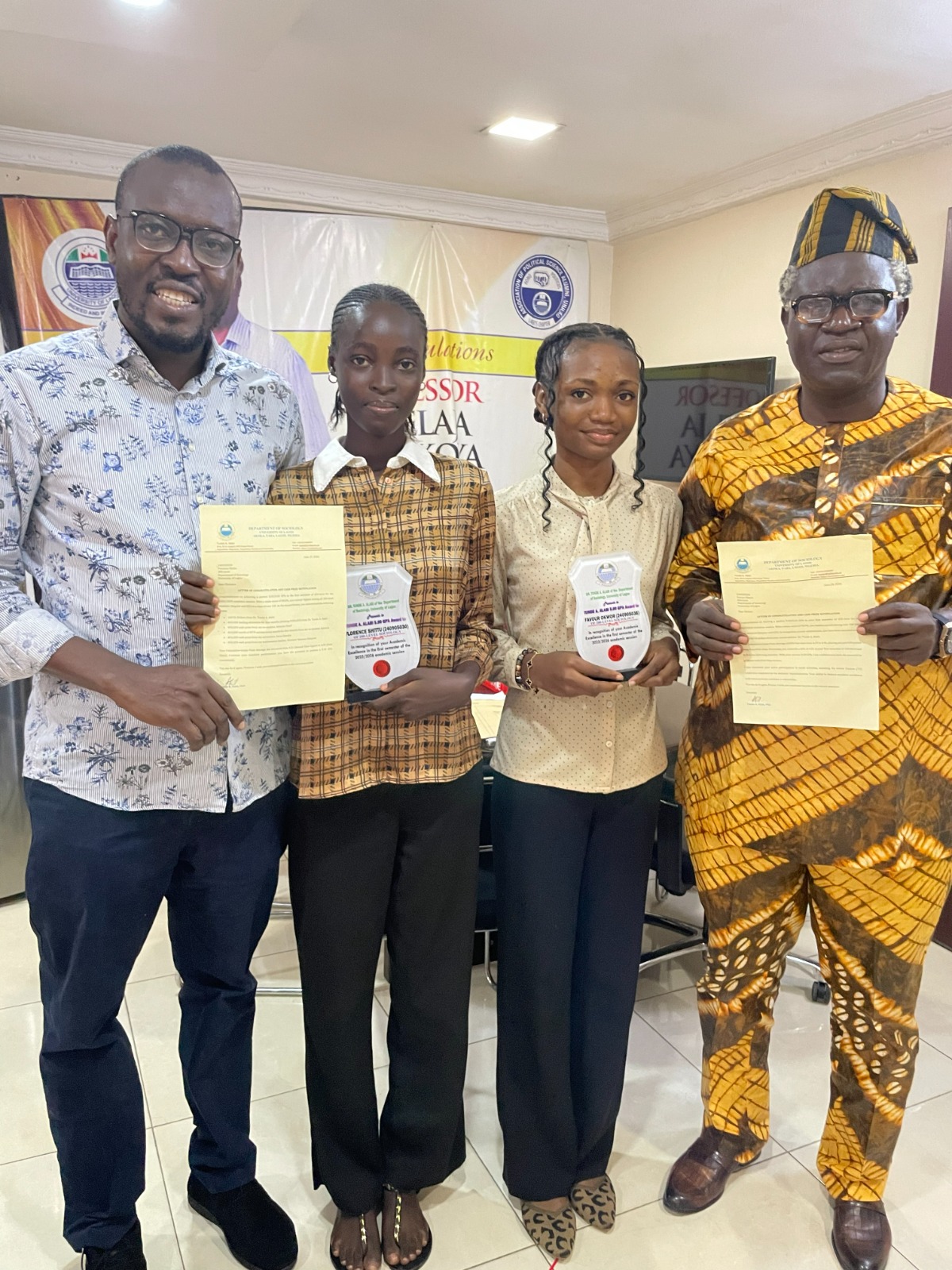 Meet the cash prize winners for the first semester of 2025/2026 session